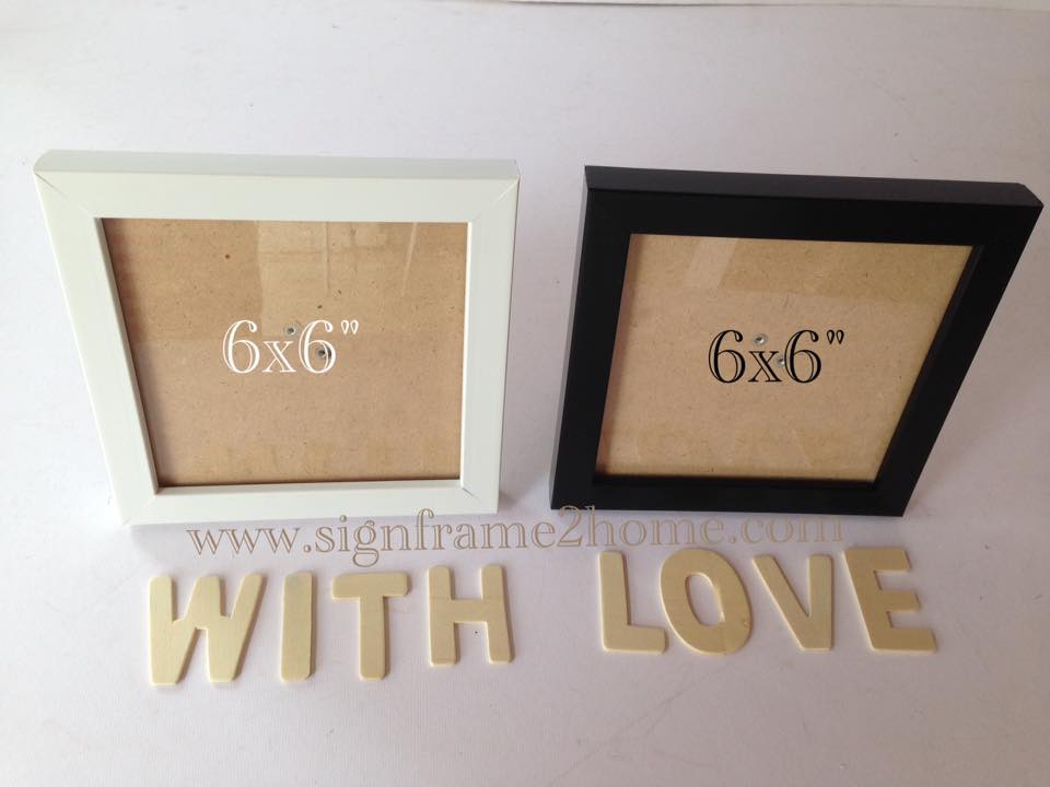 กรอบรูปขาวเรียบโมเดิล 6x6"