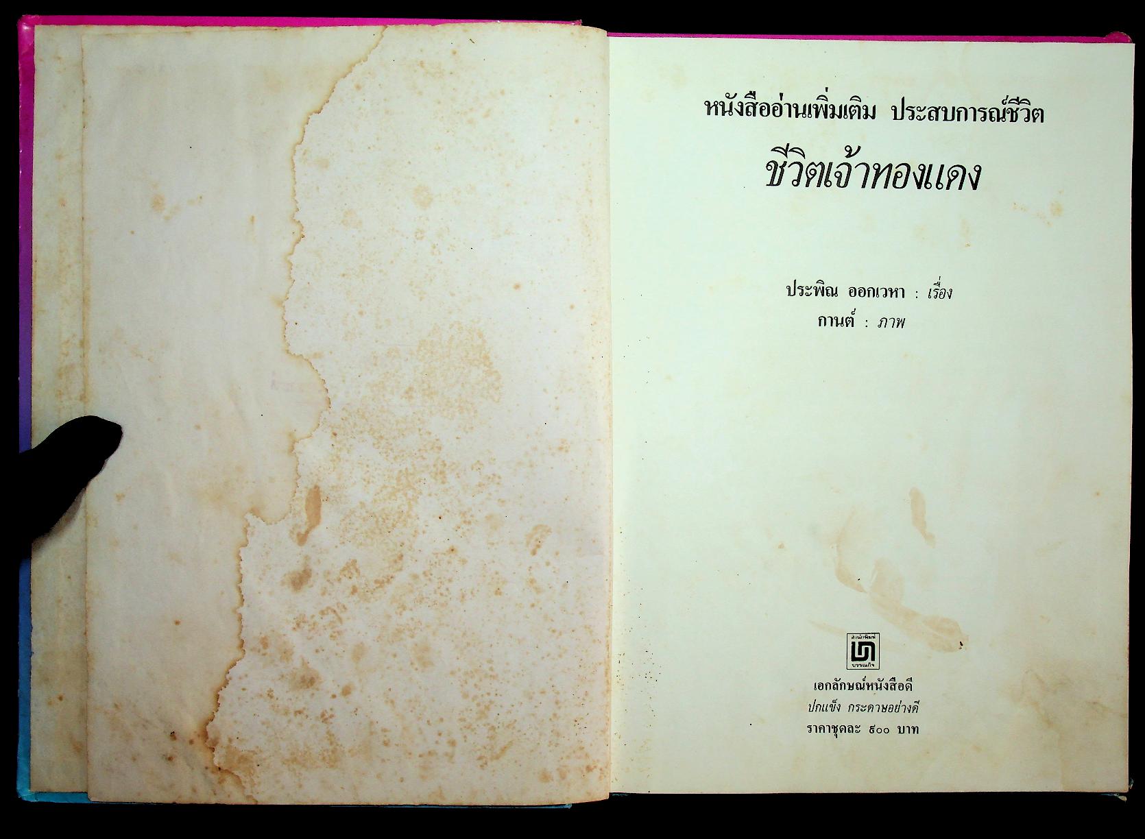 หนังสืออ่านเพิ่มเติมประสบการณ์ชีวิต ชีวิตเจ้าทองแดง