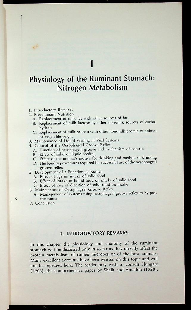 Protein Nutrition in Ruminants