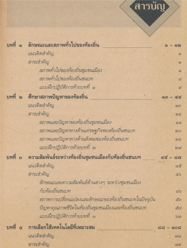 หนังสือเรียนสังคมศึกษารายวิชา ส๐๗๒ ท้องถิ่นของเรา๒ ระดับมัธยมศึกษาตอนต้น ตามหลักสูตรมัธยมศึกษาตอนต้นพุทธศักราช ๒๕๒๑(ฉบับปรับปรุง๒๕๓๓)