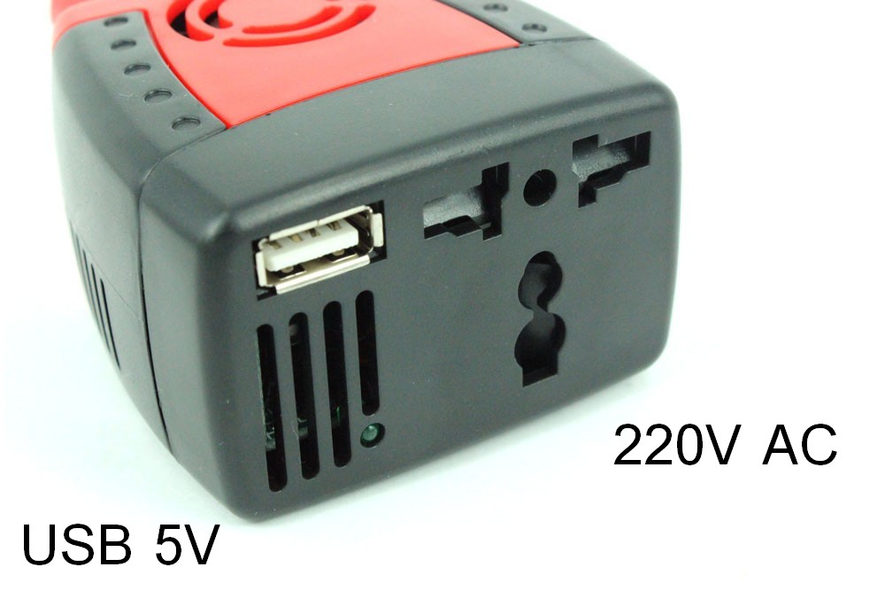 150W ตัวแปลงไฟจากแบตเตอรี่รถยนต์เป็นไฟบ้าน