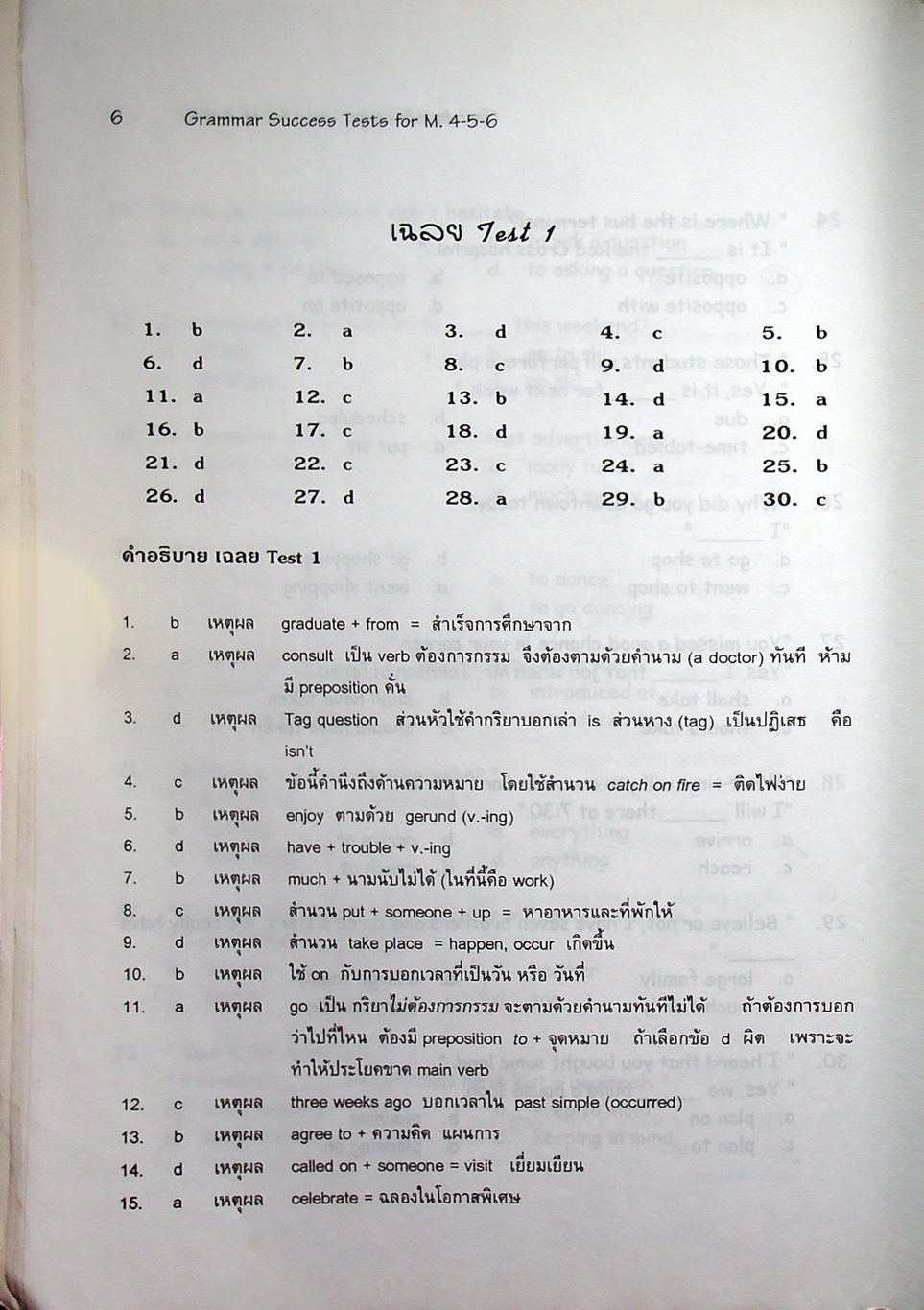 Grammar Success Tests for 4-5-6