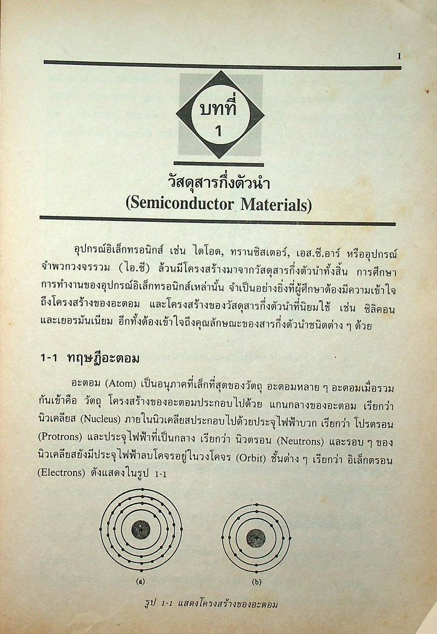 สารกึ่งตัวนำและวงจร ทฤษฎี อุปกรณ์อิเล็กทรอนิกส์