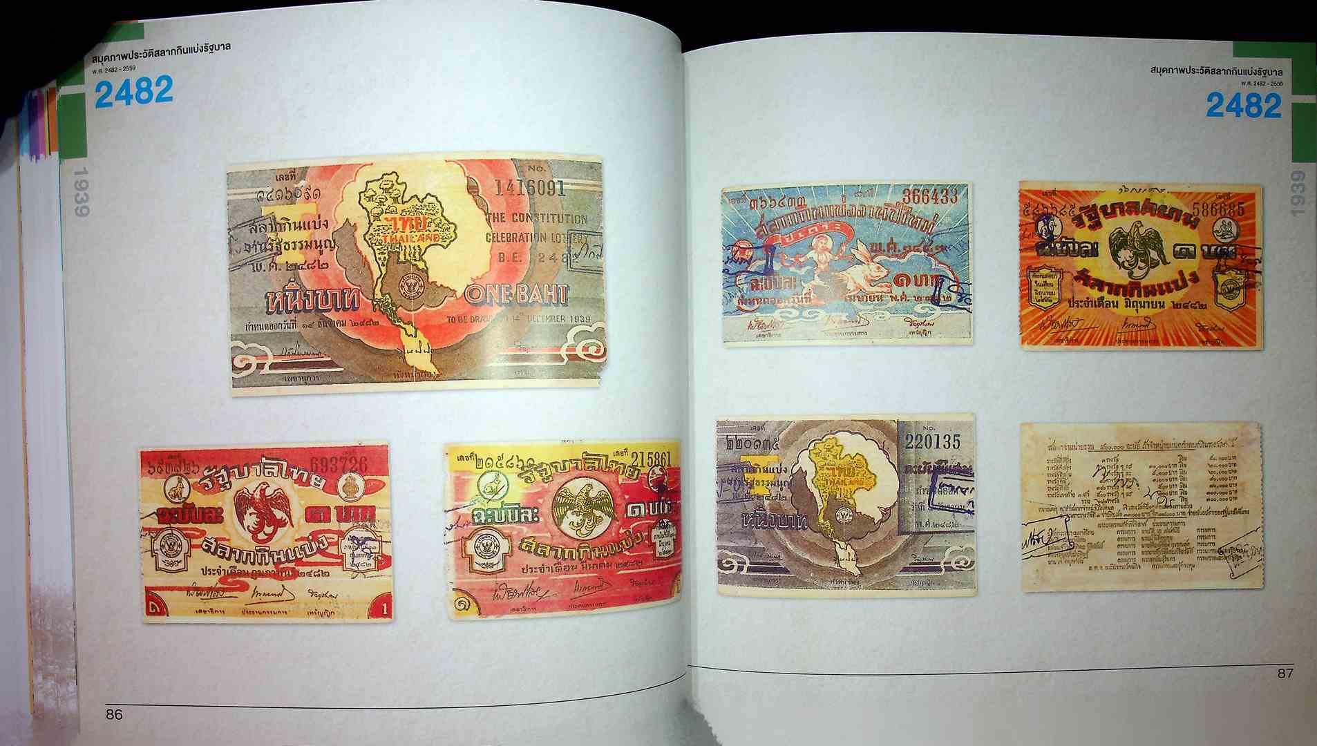 สมุดภาพประวัติ สลากกินแบ่งรัฐบาล พ.ศ 2482-2559