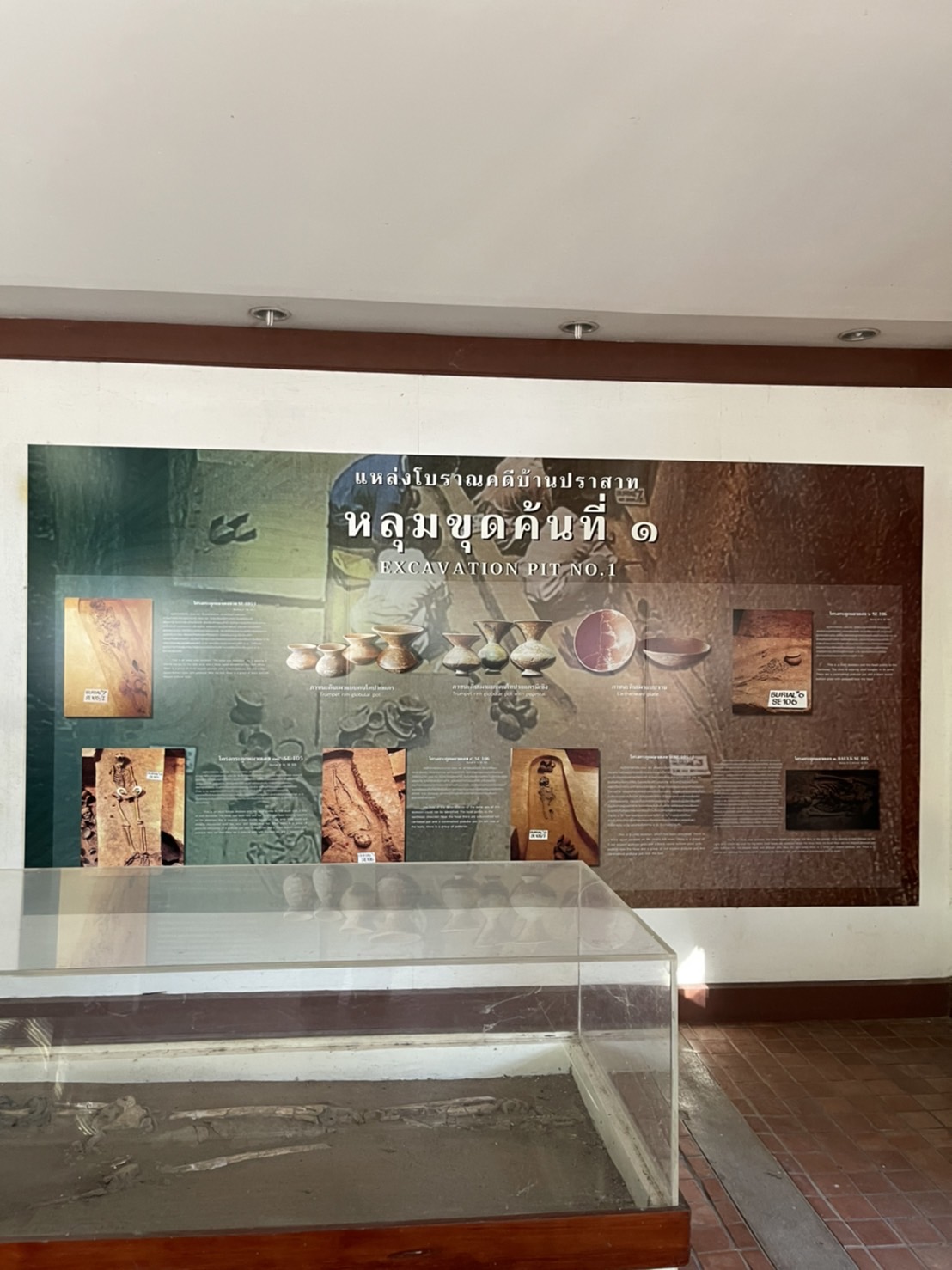 งานตกแต่งพิพิธภัณฑ์ ป้ายงานพิมพ์ลงแผ่นติดผนัง งานหลุมขุดค้นที่1