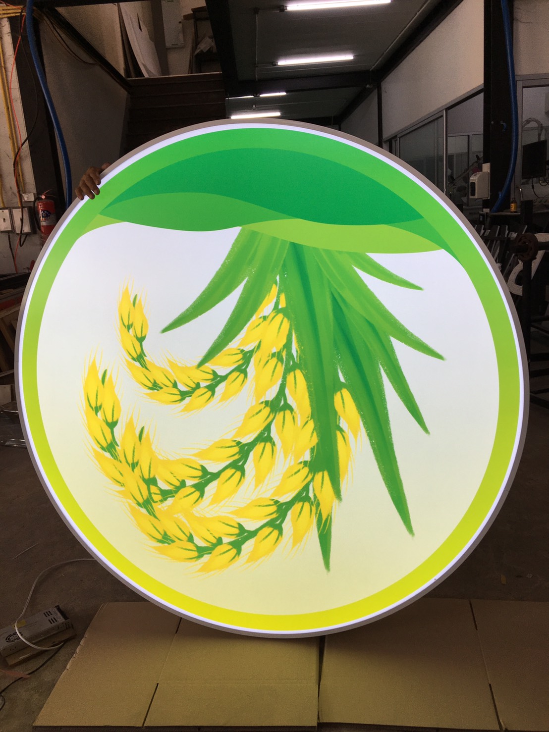 ป้ายกล่องไฟโลโก้ งานรวงข้าว