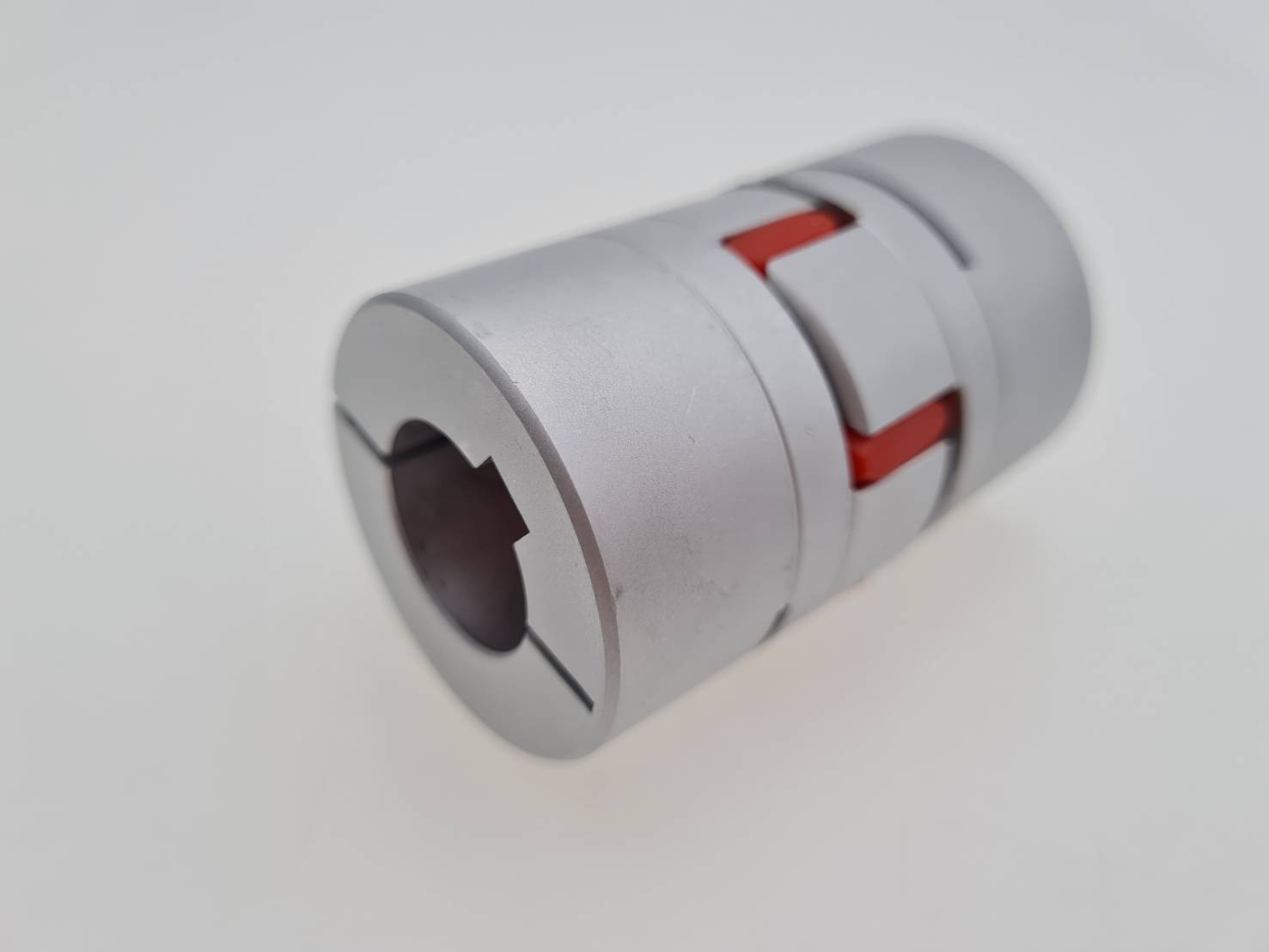 Jaw Coupling JM40C L65คัปปลิ่ง (ยอย)ประกบเพลา สำหรับเครื่อง CNC เครื่อง3D print และใช้ส่งกำลังเพลา ขนาด10มม ถึง 24 มม มีร่องลิ่ม