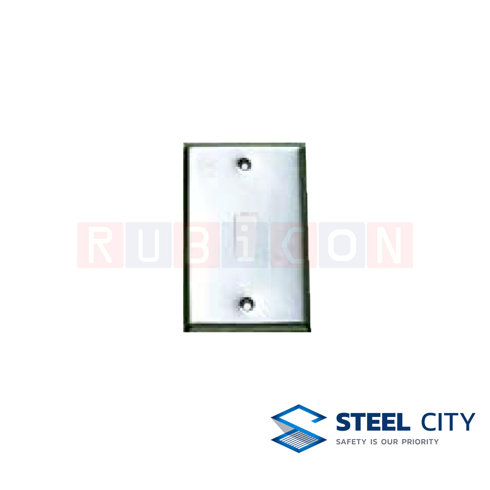STEEL CITY FY23 ฝาปิด เอฟ.เอส.บ๊อกซ์ ซิงเกิ้ล แก๊งค์ อลูมิเนียม แบบสวิทซ์ (F.S. COVER PLATES SINGLE GANG)