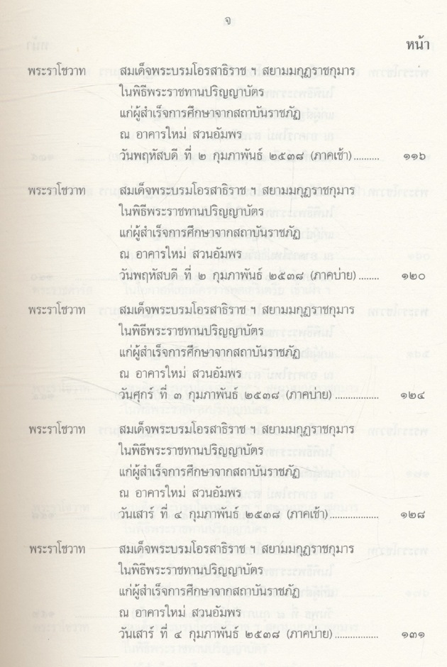 ประมวลพระราชดำรัส และพระบรมราโชวาส ที่พระราชทานในโอกาสต่างๆ ปี พุทธศักราช ๒๕๓๘
