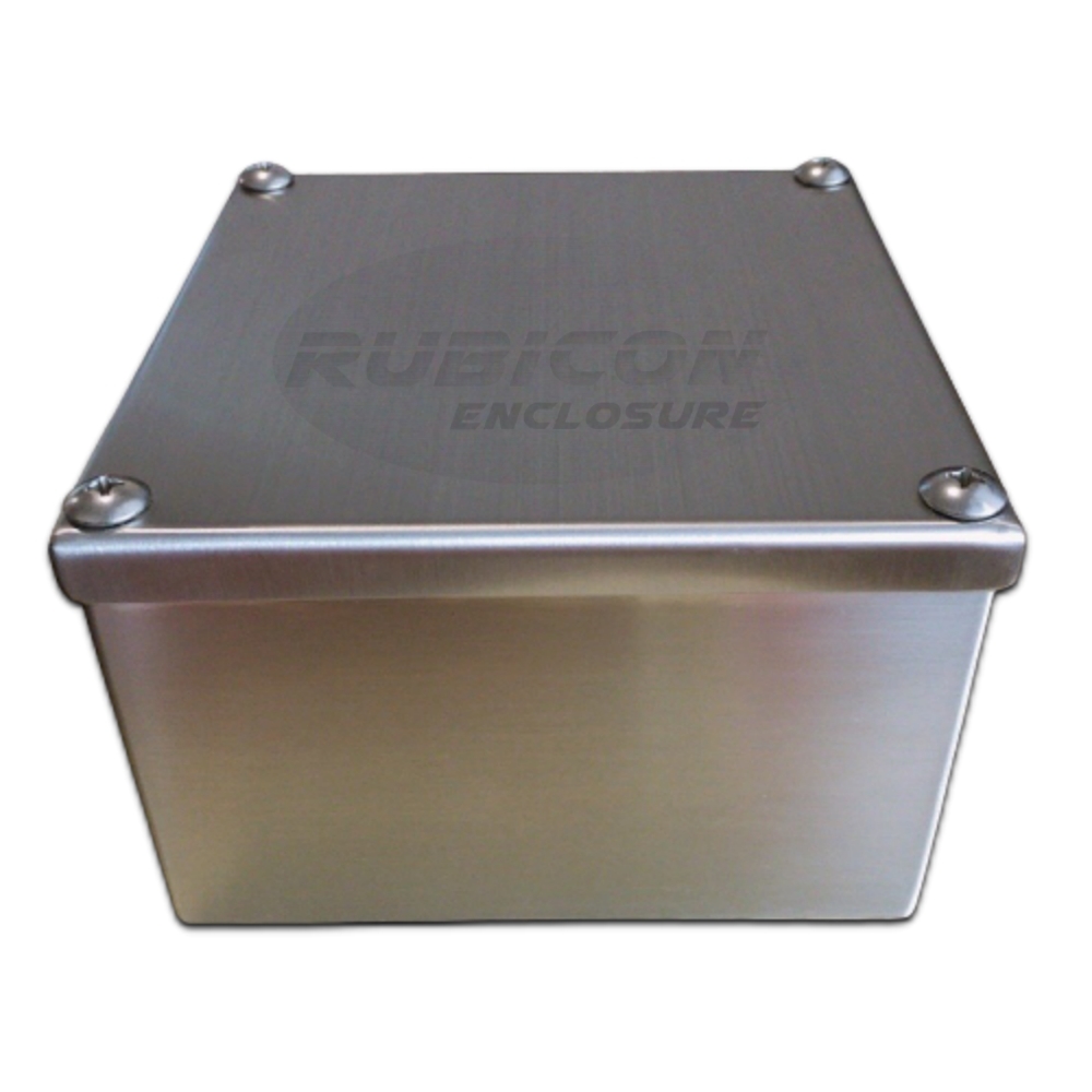PULL BOX STAINLESS RP-05 Size : W250 x H250x D100 mm. กล่องพักสายสแตนเลส พูลบ๊อกซ์สแตนเลส สแตนเลส 304 (SUS 304) ความหนา 1.5 มม.