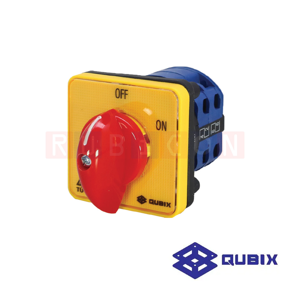 QUBIX SA16-2-2/61003-B13 สวิตช์เปิด-ปิด 3P 16A 3kW / 5.5kW 64×64มม. (ON-OFF SWITCHES)
