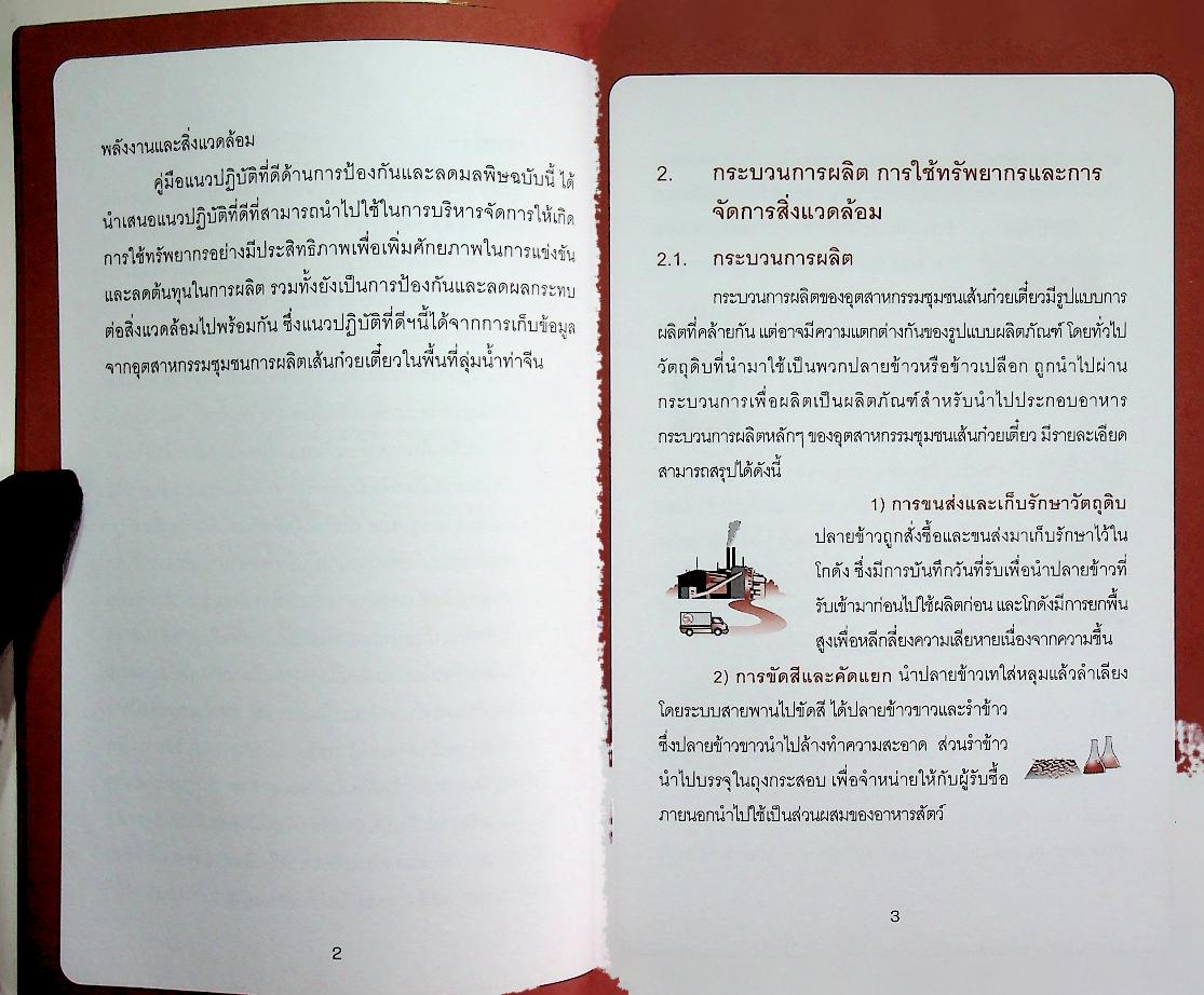 แนวปฏิบัติที่ดีด้านการป้องกันและลดมลพิษ อุตสาหกรรมชุมชน เส้นก๋วยเตี๋ยว
