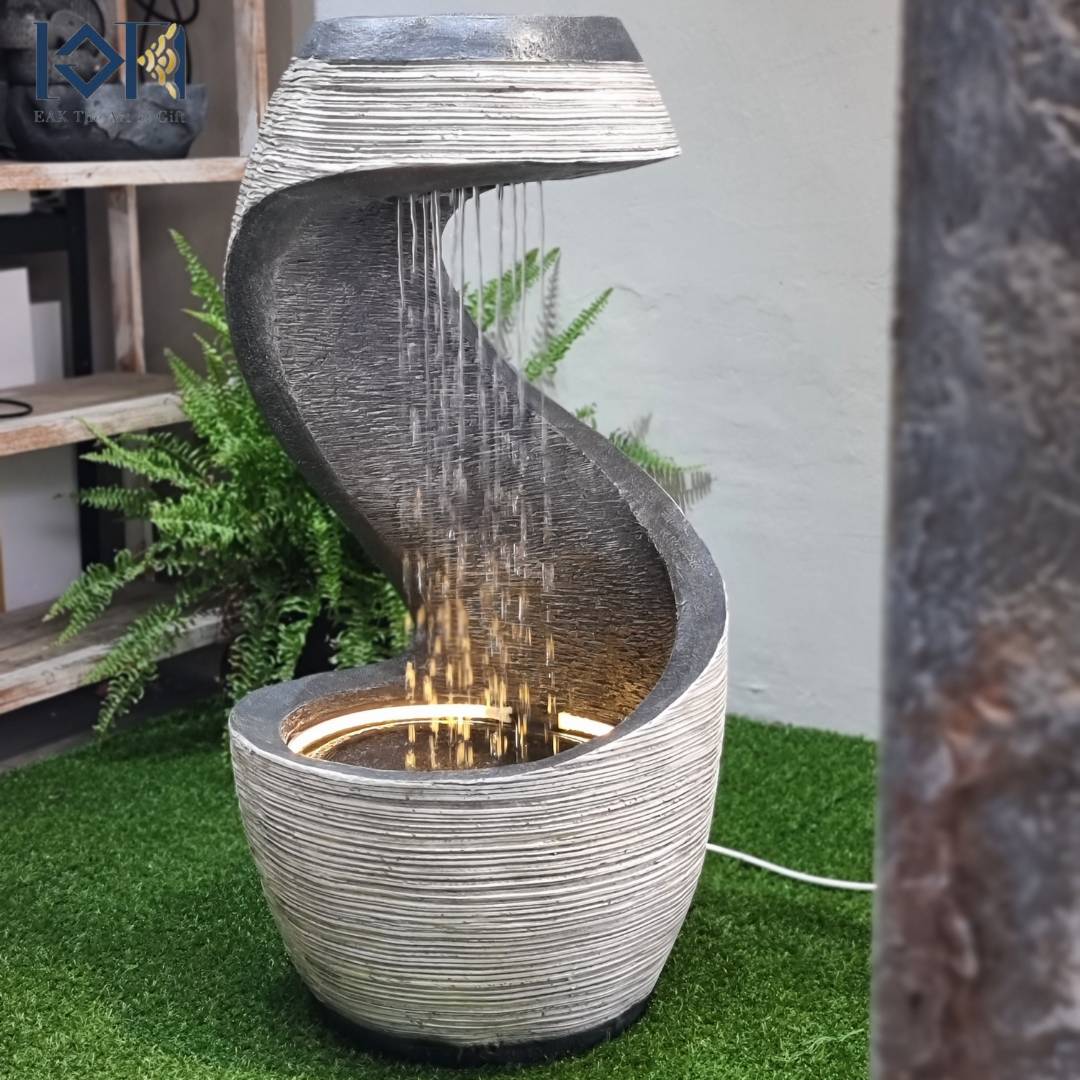 น้ำพุตั้งพื้นแต่งบ้าน รุ่นFF1011 ตั้งวางหน้าบ้านเสริมฮวงจุ้ย อ่างน้ำล้น เป็นน้ำพุล้นขนาดใหญ่ตั้งพื้นสวย ของขวัญมงคล