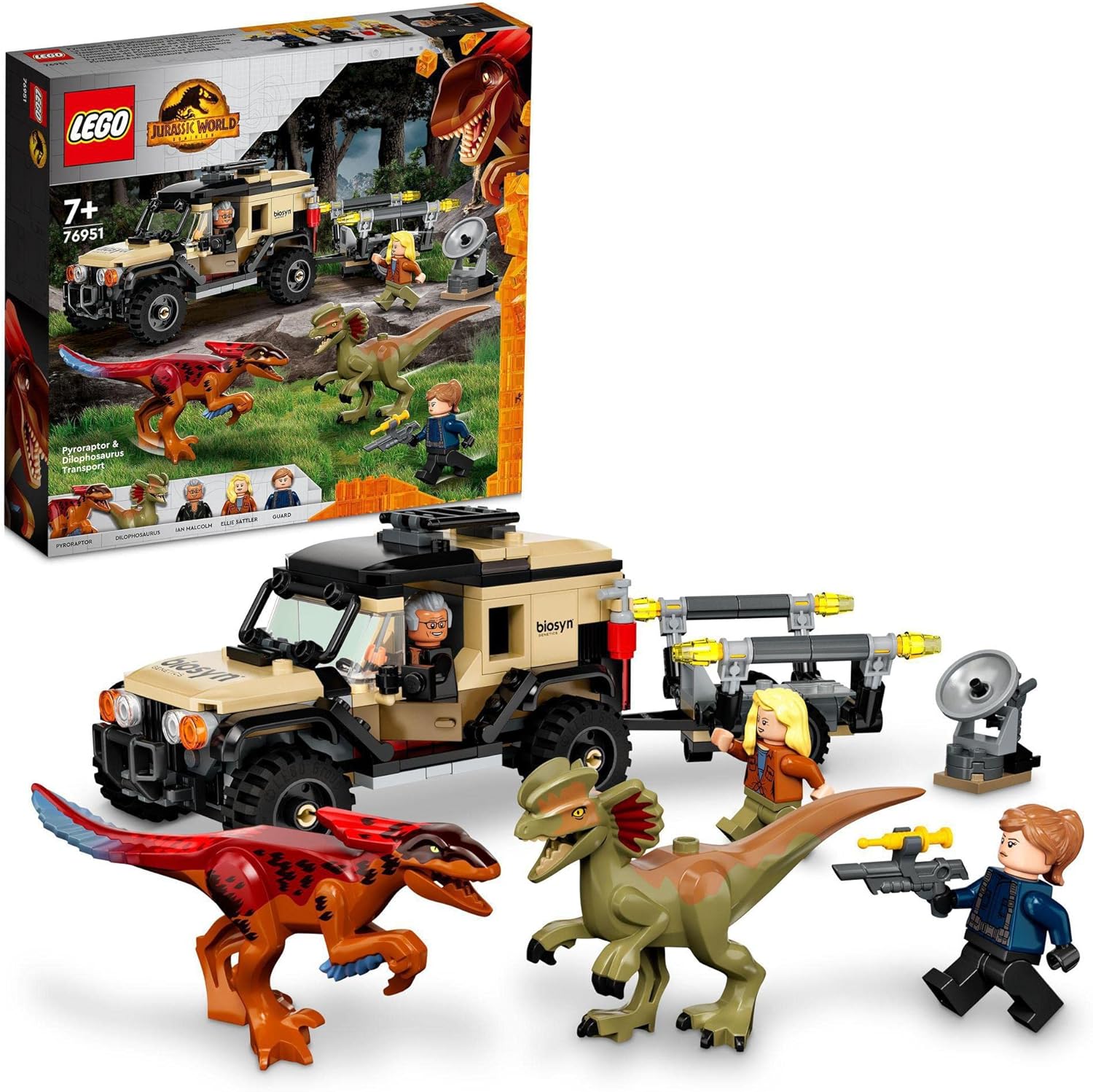 **MTS Toys**เลโก้ Lego 76951 Jurassic World : Pyroraptor & Dilophosaurus Transport