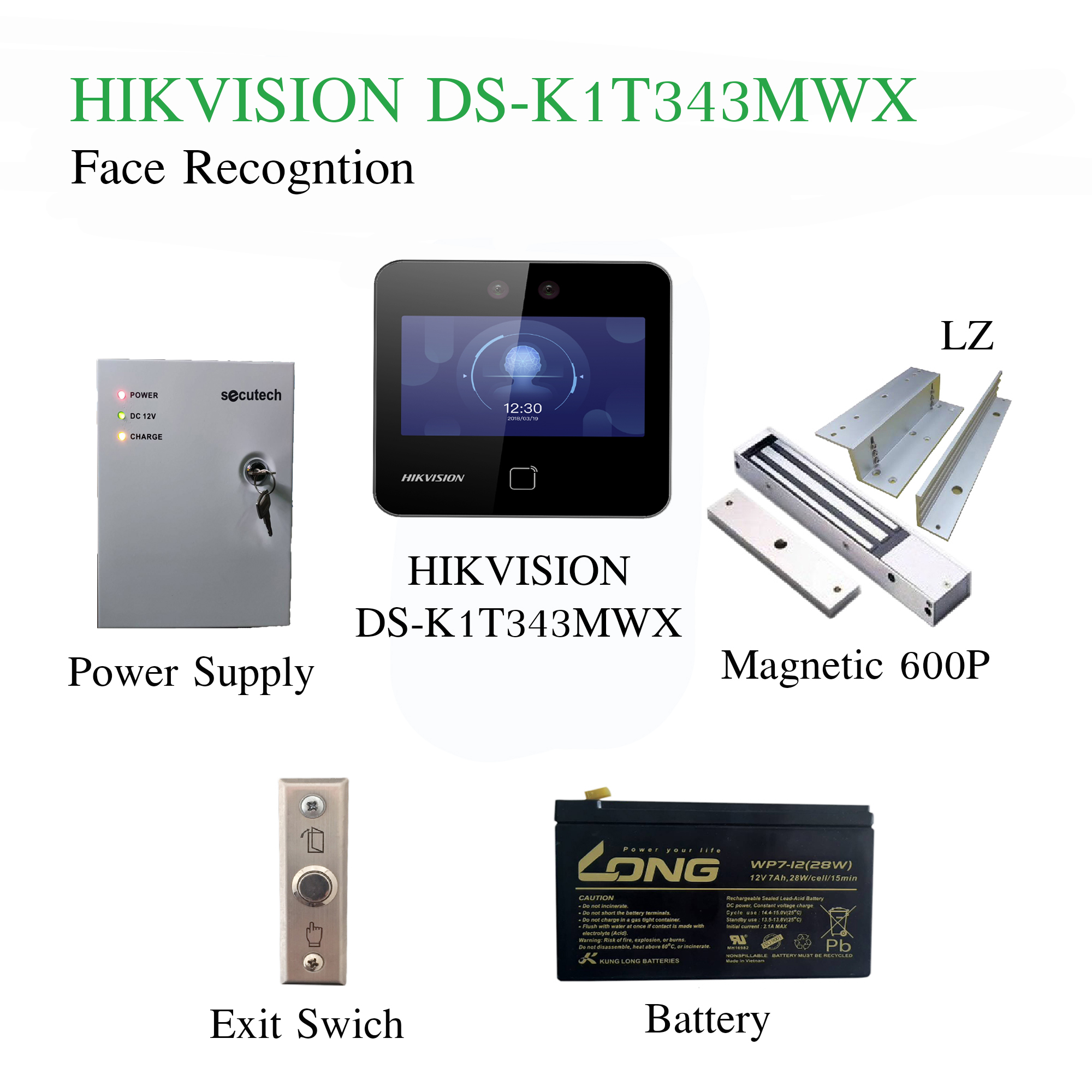 เครื่องสแกนใบหน้า Hikvision DS-K1T343MWX