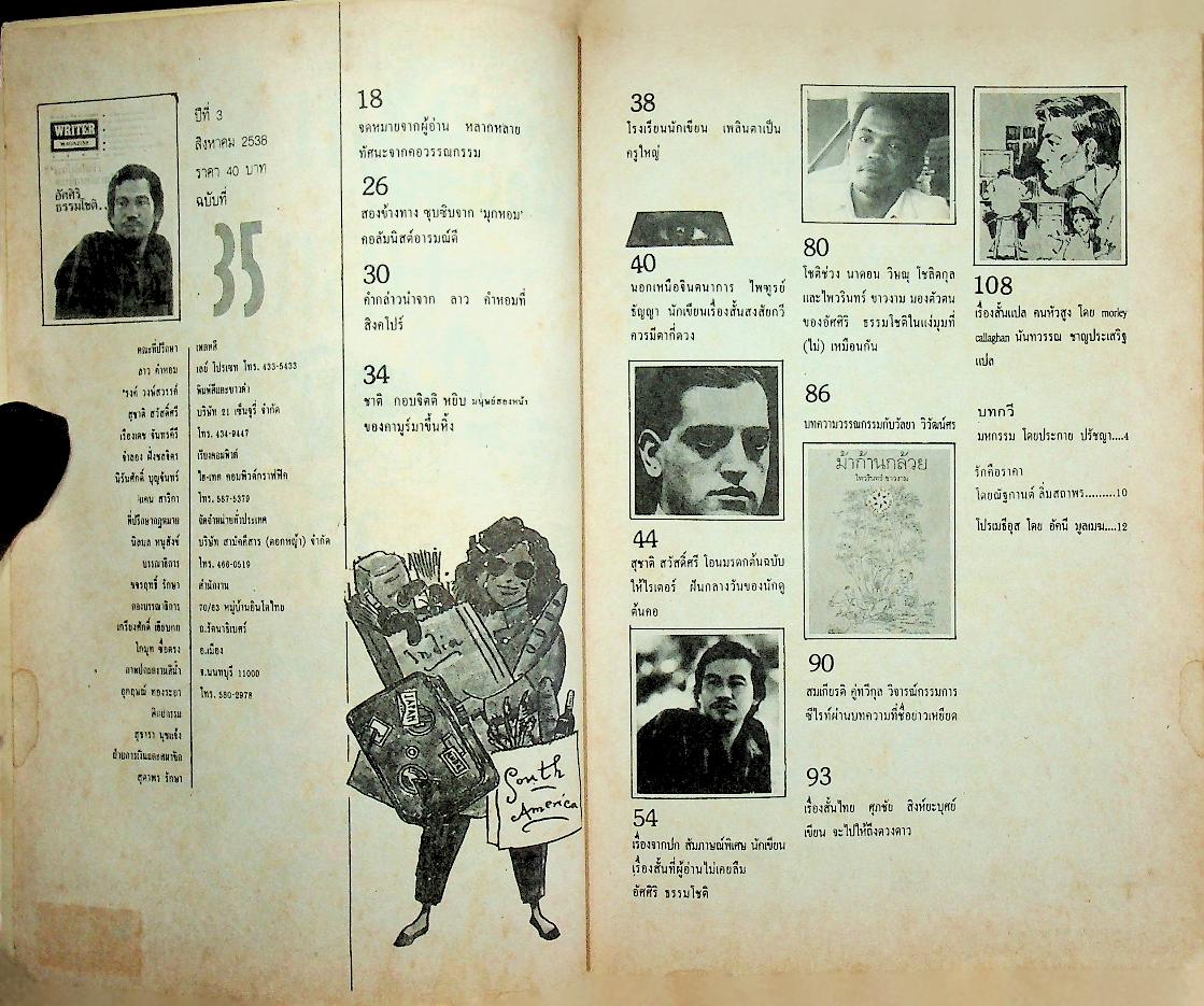 เพื่อนักอ่าน นักเขียน และคนร่วมสมัย WRITER MAGAZINE ปีที่ 3 ฉบับที่ 35 พ.ศ. อัศศิริ ธรรมโชติ
