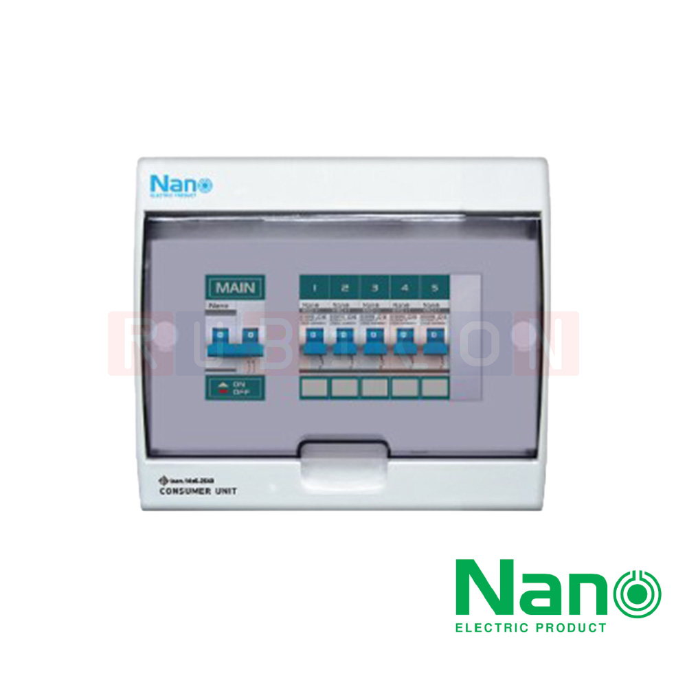 Nano Electric® CM32B-06 ตู้คอนซูเมอร์ยูนิต SHIHLIN/NANO เมน+6ช่อง ( พร้อมเมน 32 A+ลูกย่อย) ( 1 ชิ้น/กล่อง )