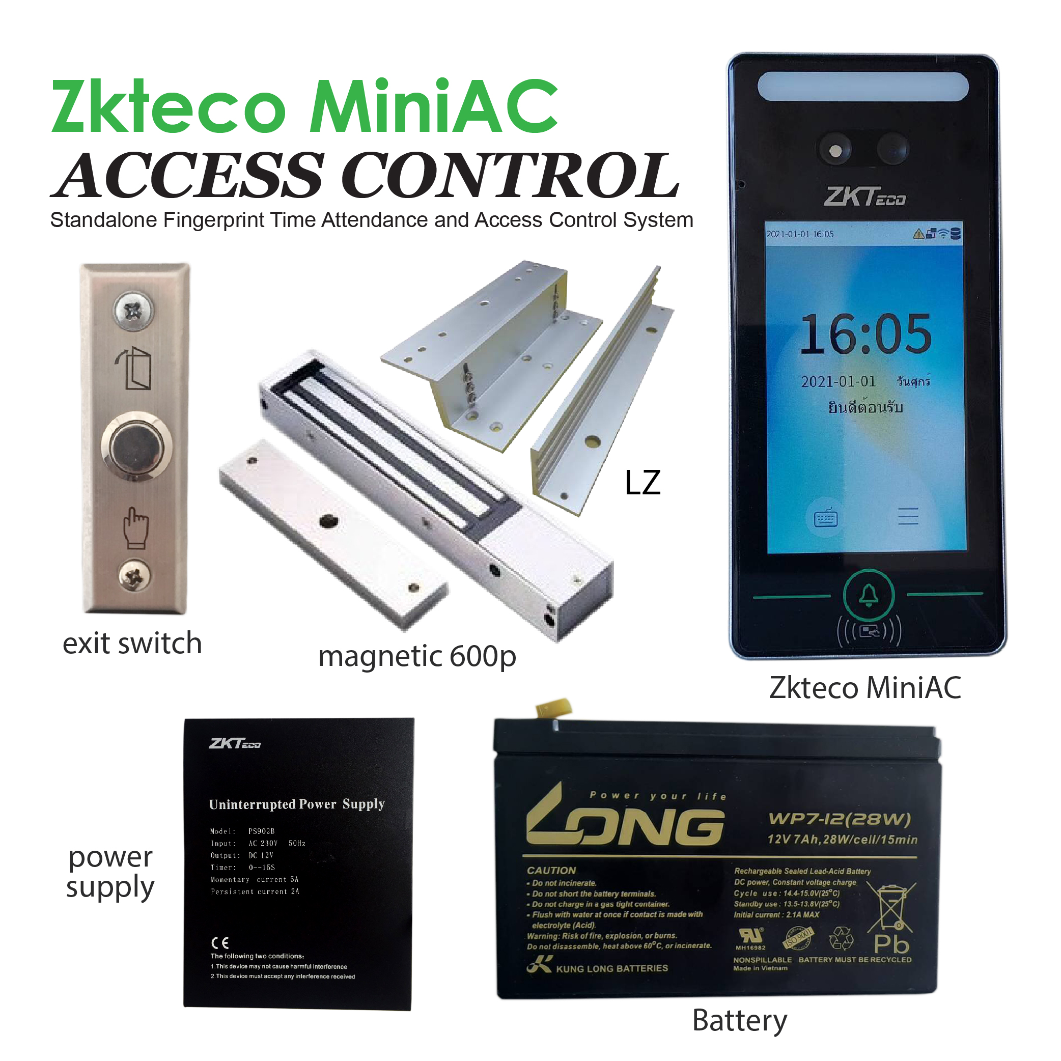 เครื่องสแกนใบหน้า Zkteco MiniAC