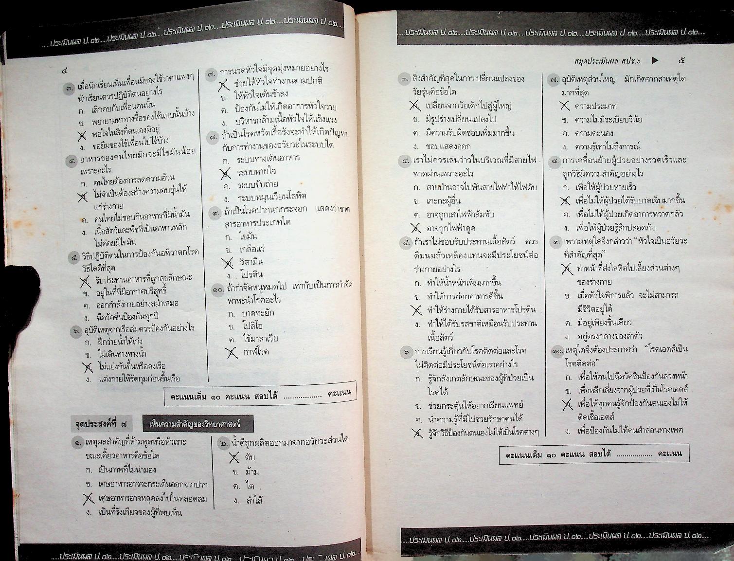 เฉลย สำหรับผู้สอน แนวหน้า กลุ่มสร้างเสริมประสบการณ์ชีวิต สปช.๖ ชั้นประถมศึกษาปีที่ ๖