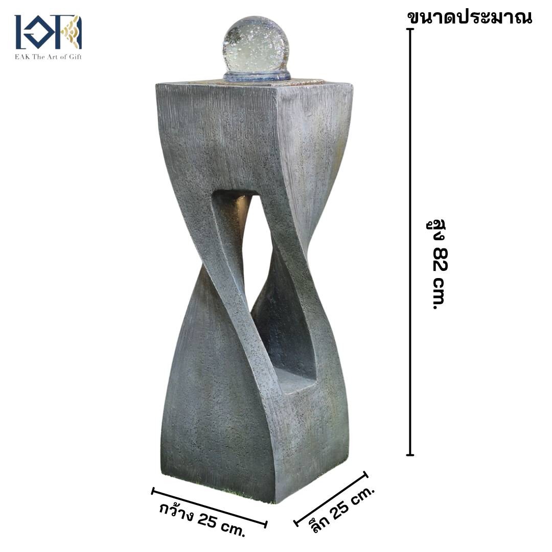 น้ำพุฮวงจุ้ย น้ำล้นแต่งบ้าน รุ่นรหัส3063 น้ำพุตั้งพื้นเสริมฮวงจุ้ย น้ำตกจำลองวางหน้าบ้าน น้ำผุดน้ำพุน้ำล้น