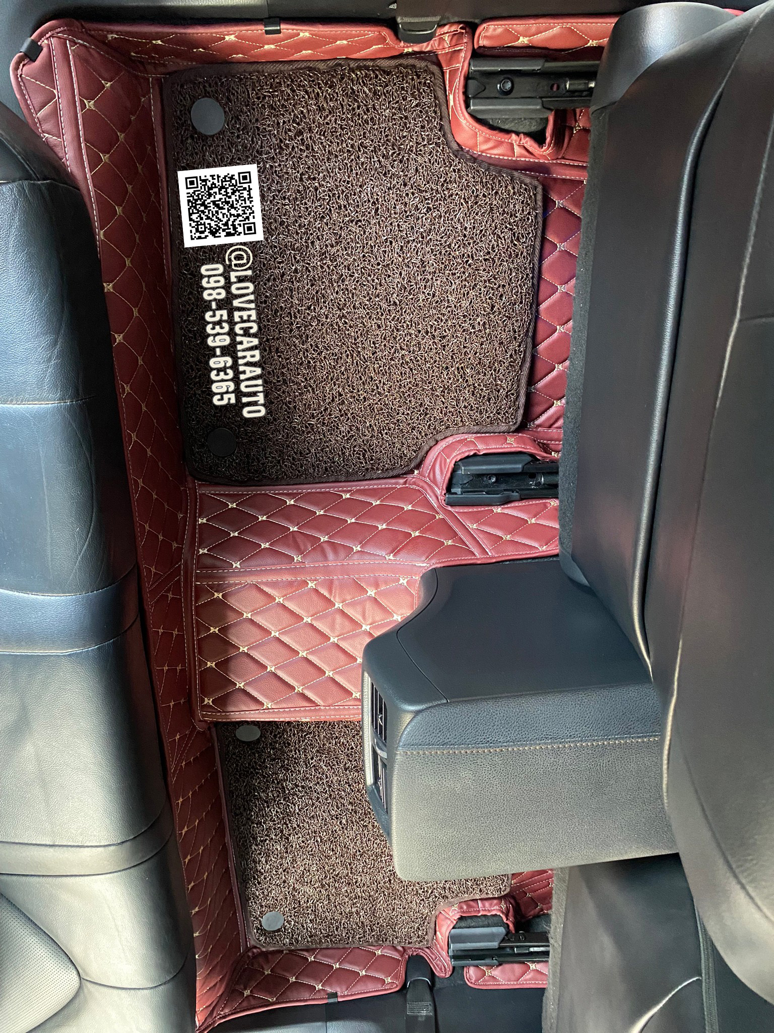 พรมรถ7D Toyota Camry โตโยต้า คัมรี่ 2020 สีแดงเลือดหมู +ไวนิลสีน้ำตาล