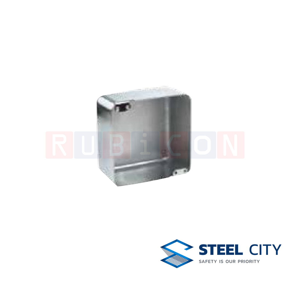 STEEL CITY BX41 สแควร์บ๊อกซ์ 4” X 4” ตื้้น 1/2” x 3/4” 1/2” (SQUARE BOX 4" x 4") หนา 1.0 mm.