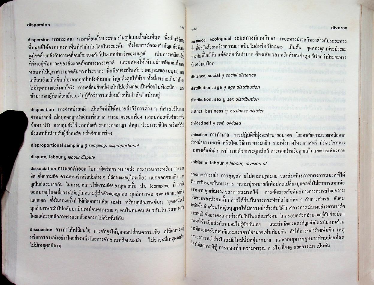 พจนานุกรมศัพท์สังคมวิทยา อังกฤษ - ไทย