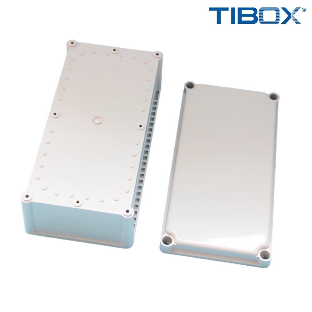 TIBOX TJ-60P กล่องพลาสติก พร้อมเทอร์มินอลบล็อก (Plastic Terminal Block Box IP66) 60Pole 10A Size : 380x190x100 mm.