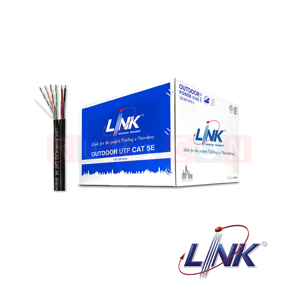 CAT5E UTP,PE OUTDOOR w/POWER WIRE (Box/100M) LINK