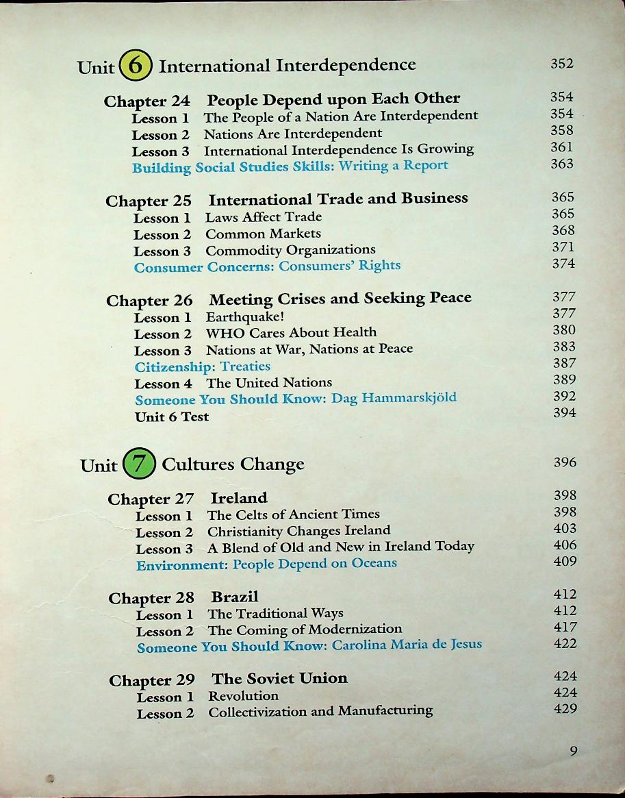 SCOTT, FORESMAN SOCIAL STUDIES Our World: Lands and Cultures