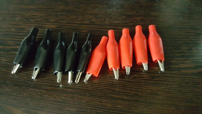 ปากคีบจระเข้ ดำ แดง Alligator Clip 2 ชิ้น