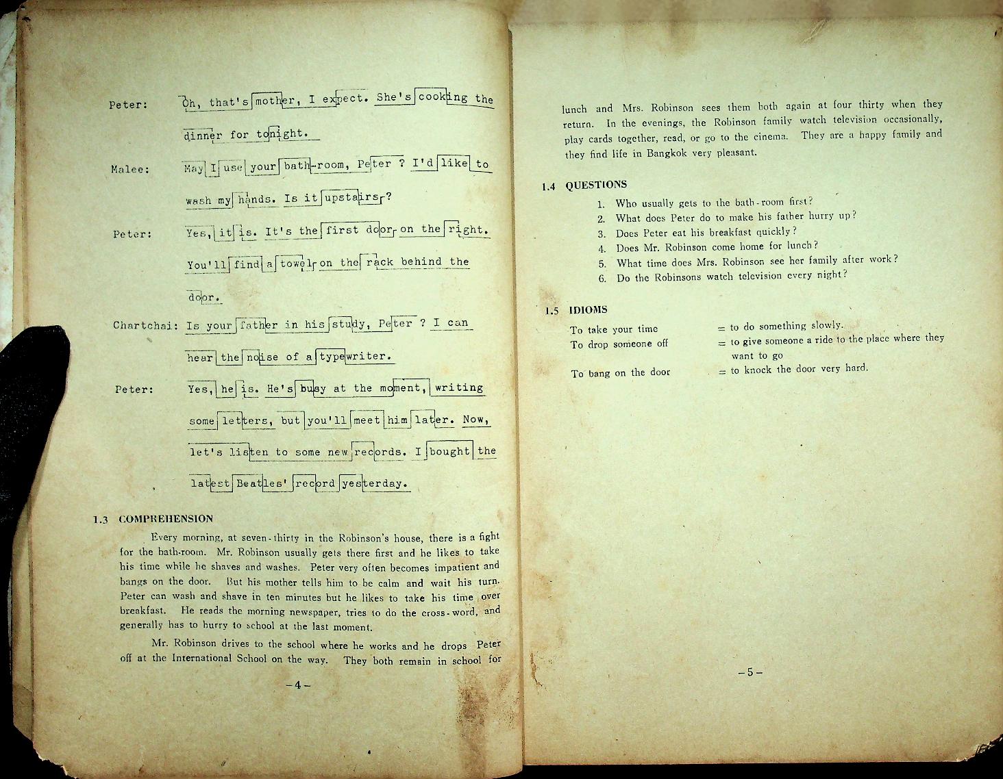 SOCIAL ENGLISH : A PICTORIAL GUIDE TO STUDENTS OF ENGLISH IN THAILAND