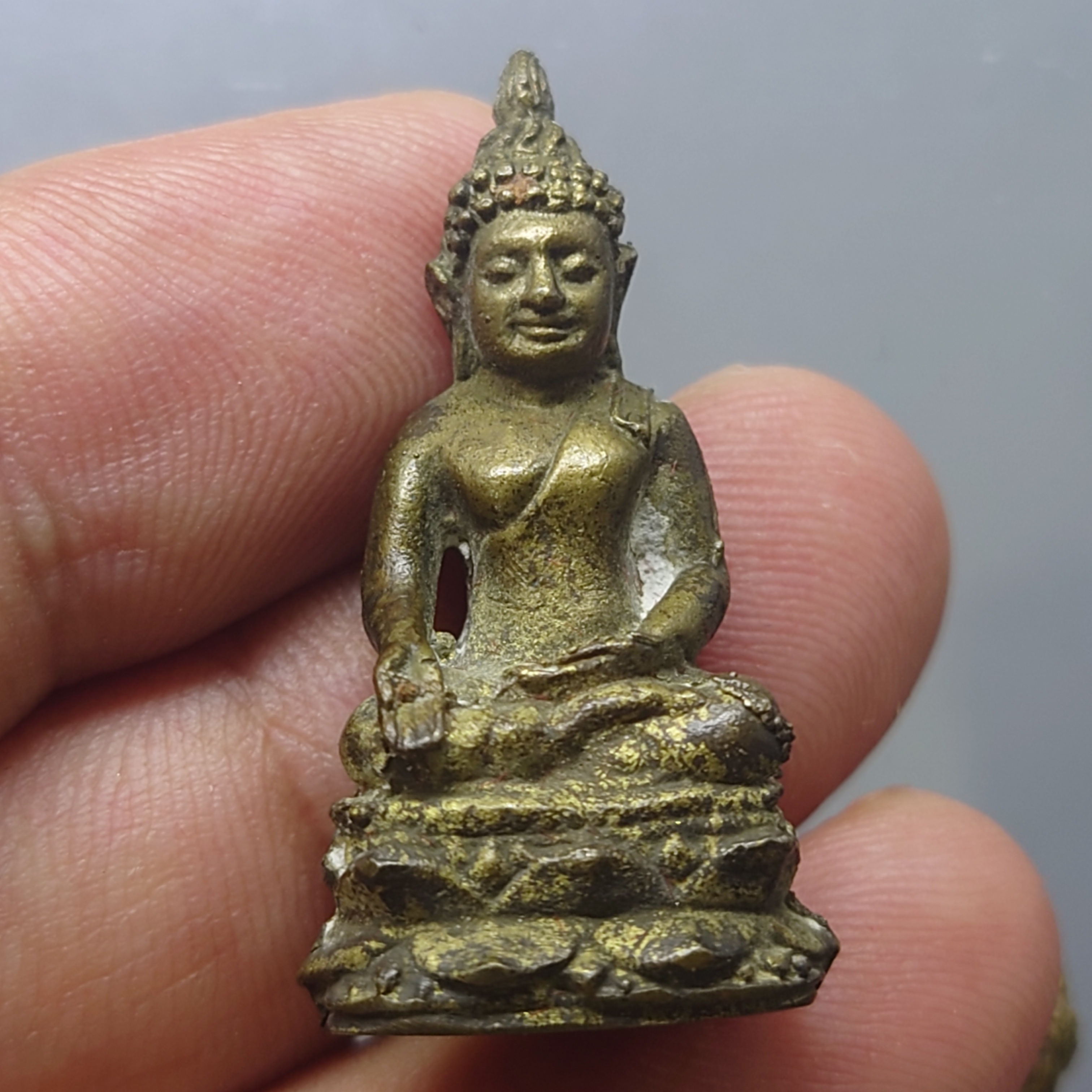 พระกริ่ง พระชัยวัฒน์ ไพรีพินาศ เนื้อนวะ กปน สาขาบางเขน สร้าง วัดบวรๆ ปี2535 พร้อมกล่องเดิม