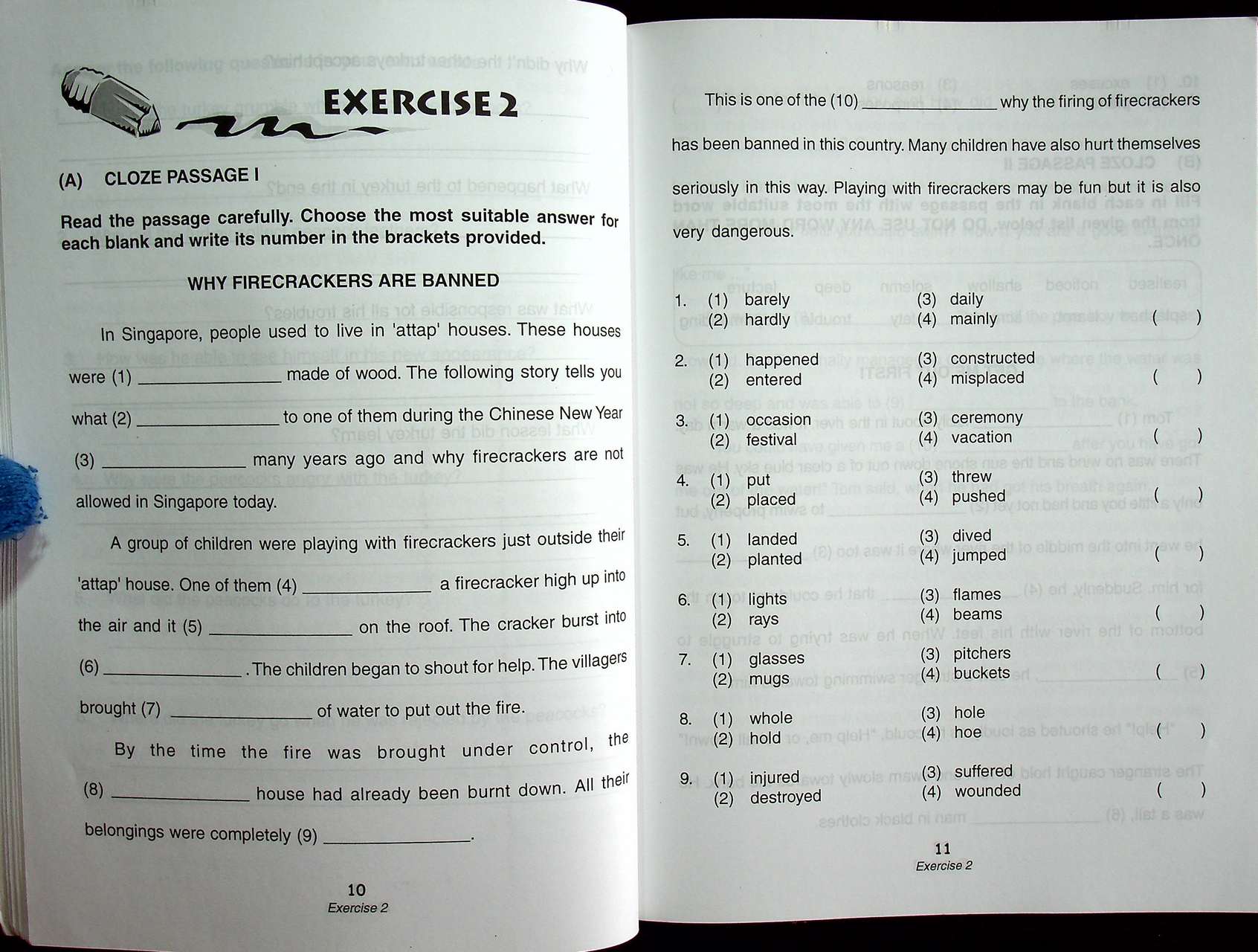 CLOZE AND COMPREHENSION PASSAGES WORK BOOK 4