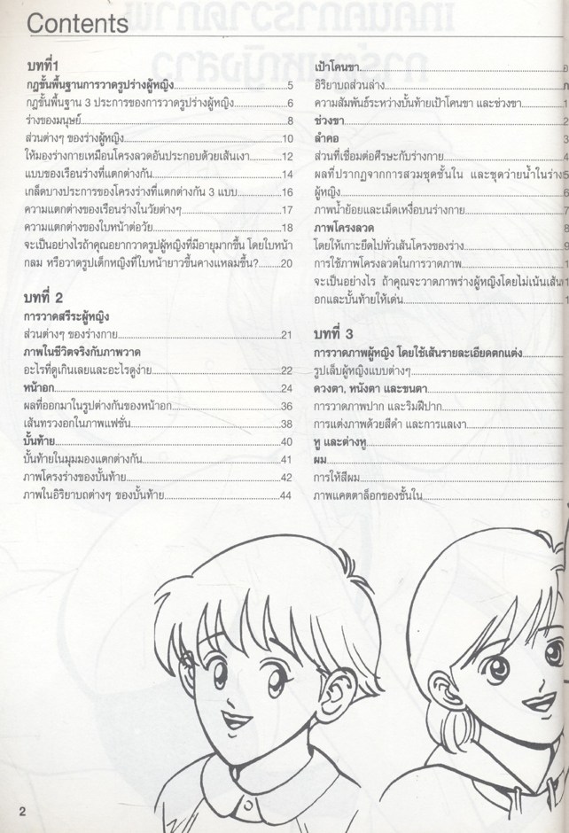 เทคนิคการวาดภาพ การ์ตูนหญิงสาว