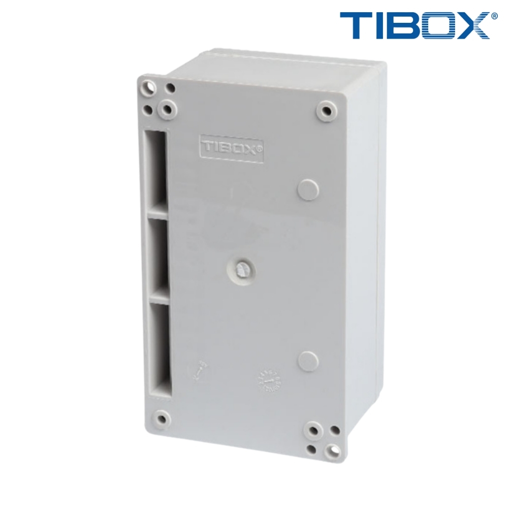 TIBOX TJ-15P กล่องพลาสติก พร้อมเทอร์มินอลบล็อก(Plastic Terminal Block Box IP66) 15Pole 10A Size : 180x100x55 mm.