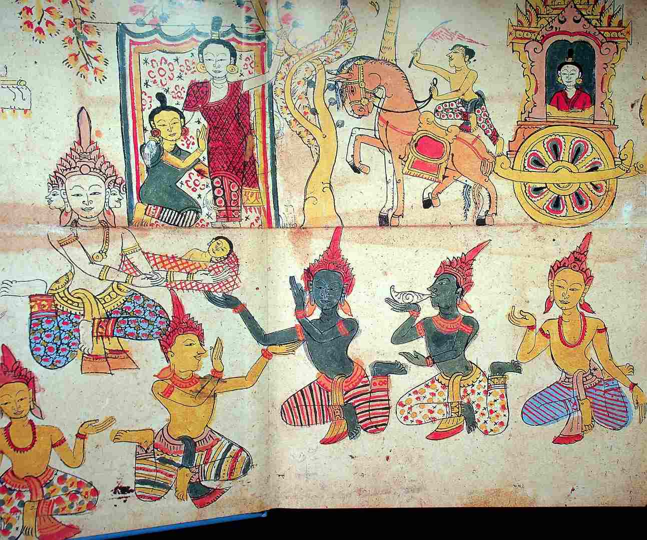 สมุดภาพไตรภูมิ ฉบับอักษรธรรมล้านนาและอักษรขอม