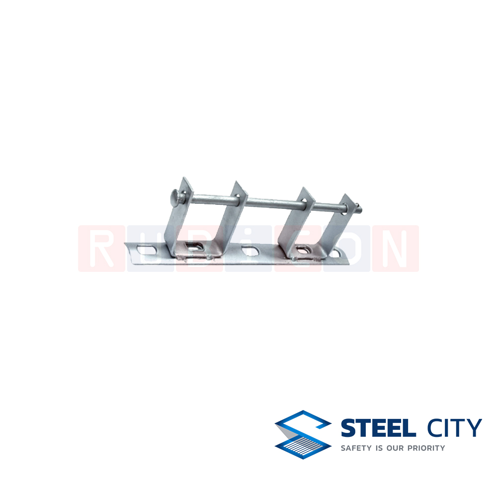 STEEL CITY HSR53 แหรคช่องไฟฟ้าอาบสังกะสี หนา 5 mm. 3 ช่อง ชุบกาวาไนท์ (HOT DIP GALVANIZED MACHINE BOLTS)
