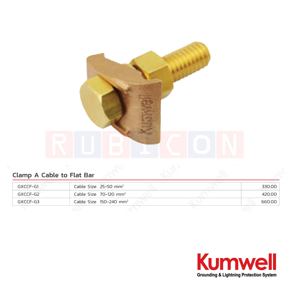 KUMWELL GXCCF-G แคล้มป์ยึดสายเคเบิลเข้ากับแถบแบน (Clamp A Cable to Flat Bar)