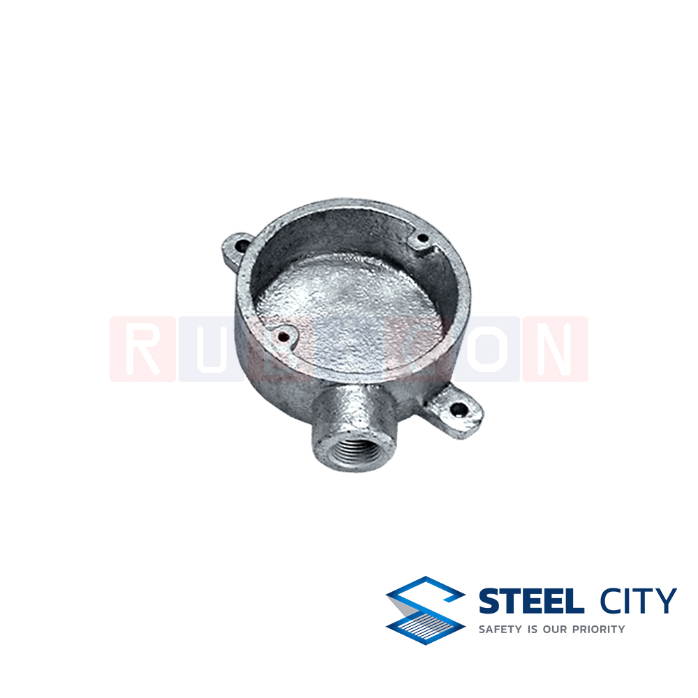 STEEL CITY เซอร์คิลเลอร์บ๊อกซ์อาบสังกะสี 1 ทาง (HOT DIP GALVANIZED CIRCULAR BOXES)