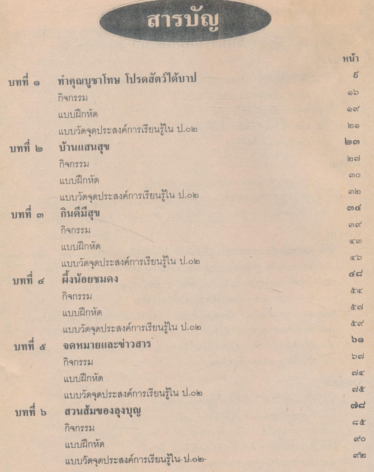 เฉลย ภาษาไทย ๓ ชั้นประถมศึกษาปีที่ ๓
