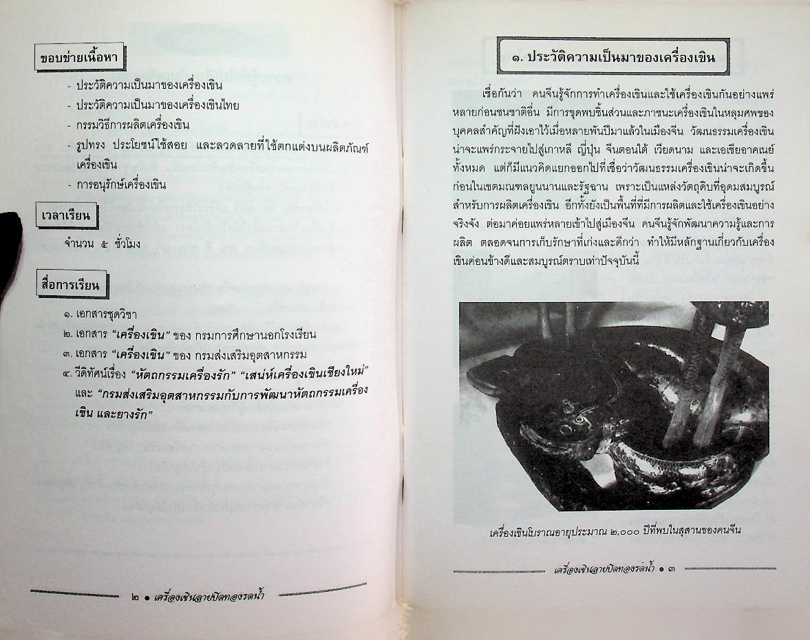 ชุดวิชา เครื่องเขินลายปิดทองรดน้ำ หมวดศิลปหัตถกรรม