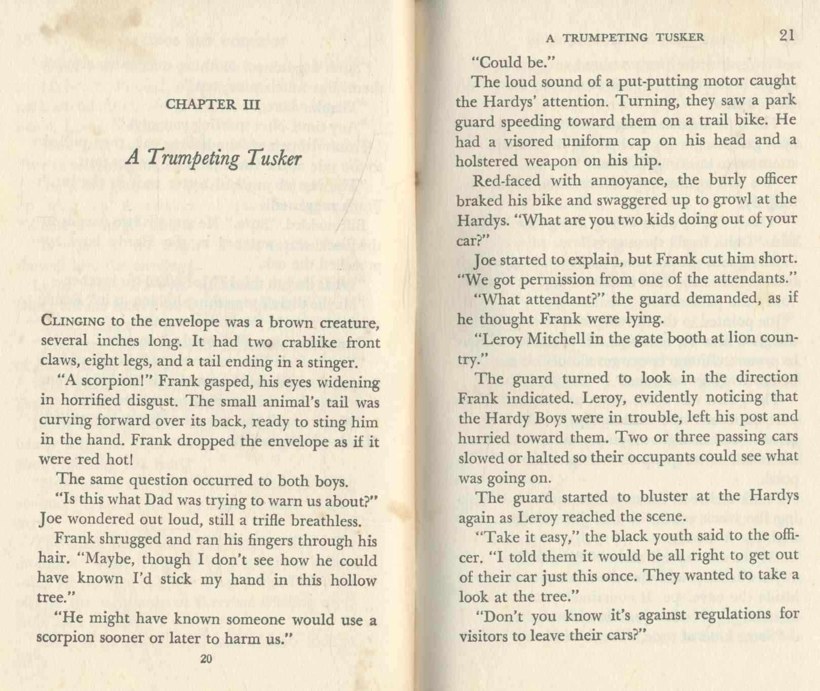 THE STING OF THE SCORPION By FRANKLIN W. DIXON