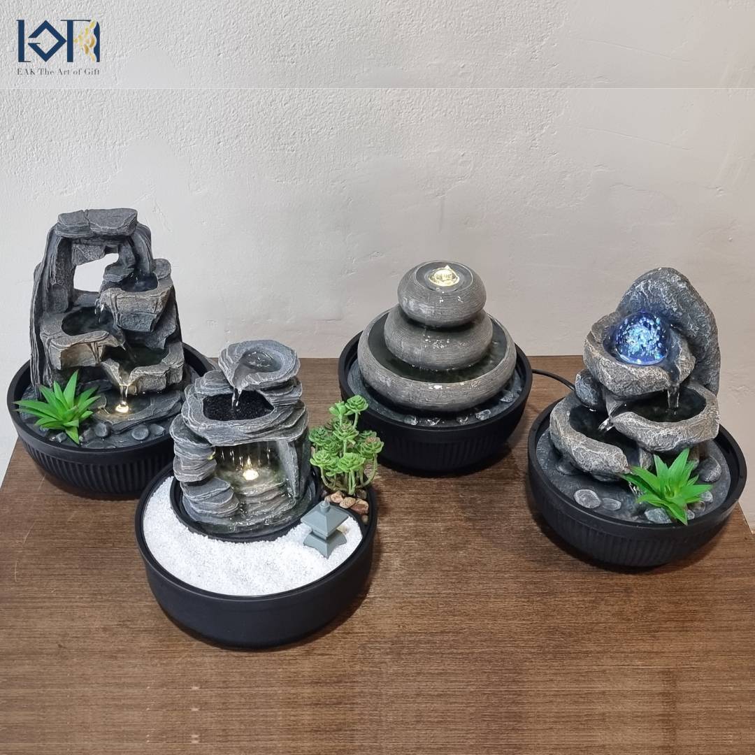 น้ำพุน้ำผุดริน รุ่นชมสวนเหมาะสำหรับตั้งโต๊ะ น้ำพุน้ำล้นแต่งบ้านสำเร็จรูป เสริมฮวงจุ้ย น้ำพุราคาถูก