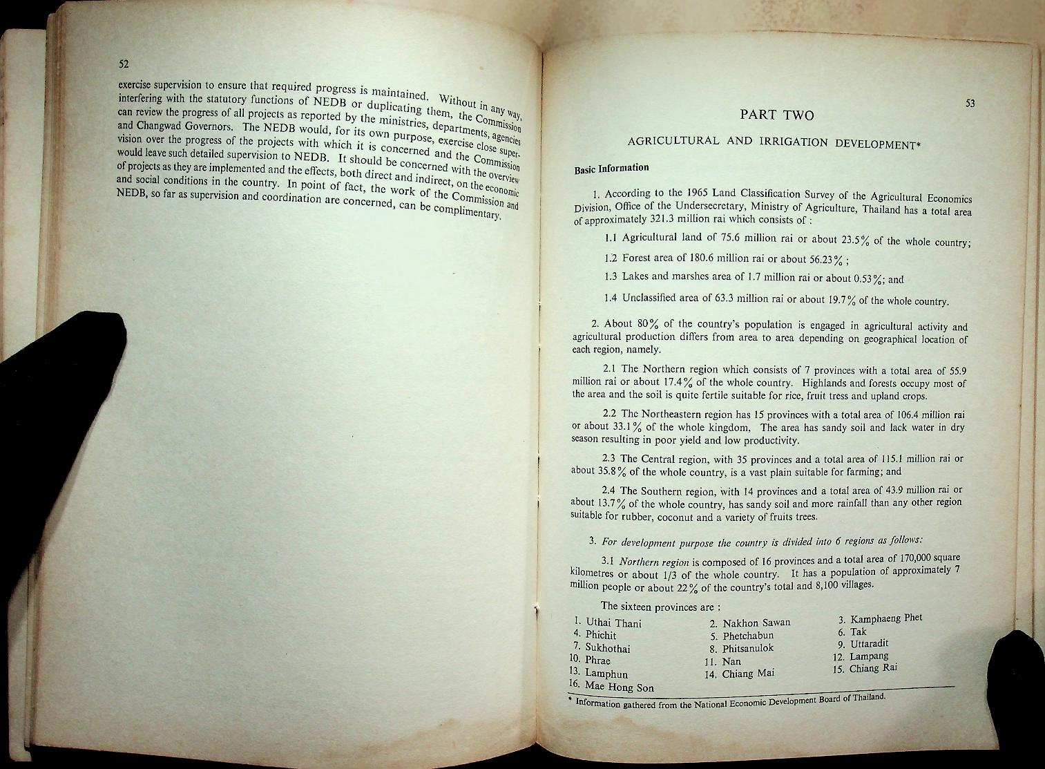 EVALUATION OF AGRICULTURAL DEVELOPMENT IN THAILAND (1961-1976)
