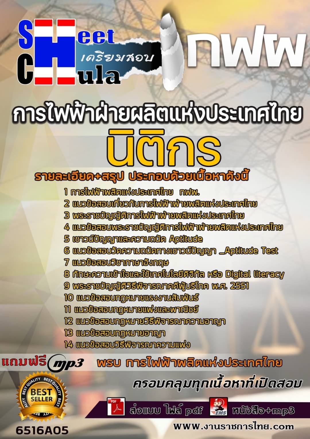 แนวข้อสอบนิติกร การไฟฟ้าฝ่ายผลิตแห่งประเทศไทย (กฟผ.) สำเนา