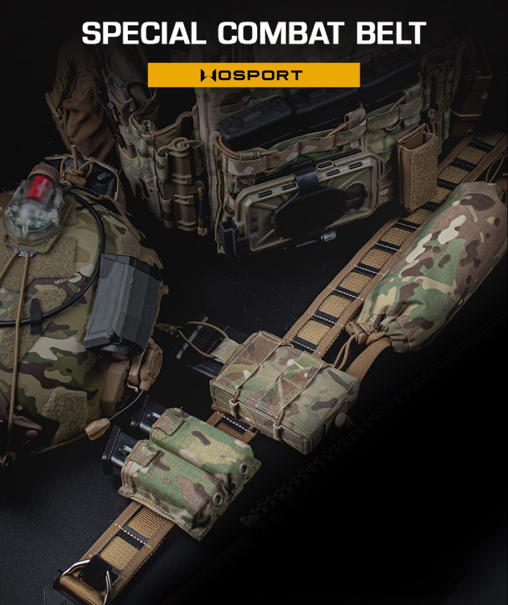 🇹🇭 1145 ไทยแลนด์ แทคติคอล เข็มขัดสนาม Cobra ( WOSPORT ) Special Combat Belt [ BA-28 ]