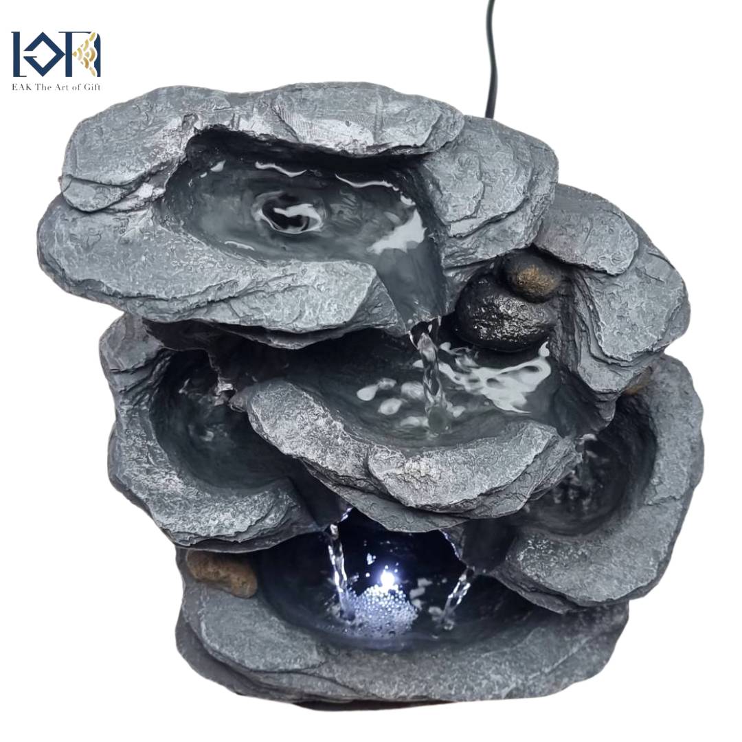 น้ำล้นตั้งโต๊ะ รุ่นมงคลฮวงจุ้ย21021 น้ำพุตั้งโต๊ะเสริมฮวงจุ้ย น้ำพุล้นแต่งบ้าน ความหมายดี