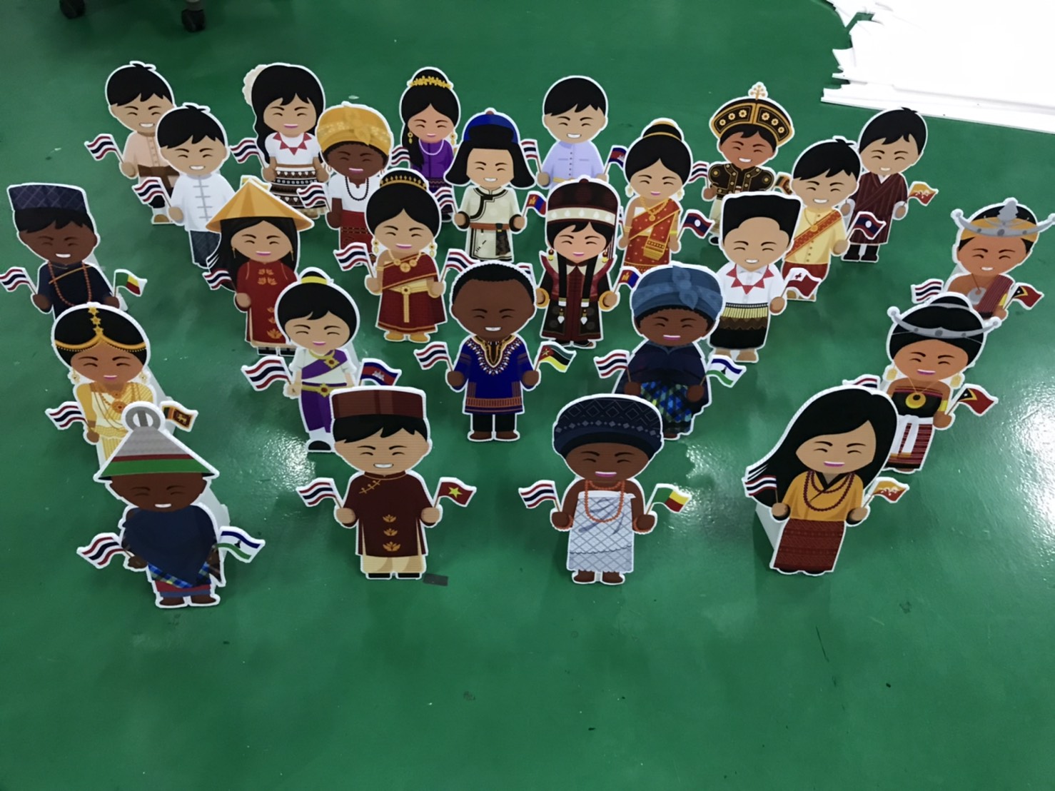 ป้ายสแตนดี้พีพีบอร์ด ตัวการ์ตูน แสดงความเป็นไทย