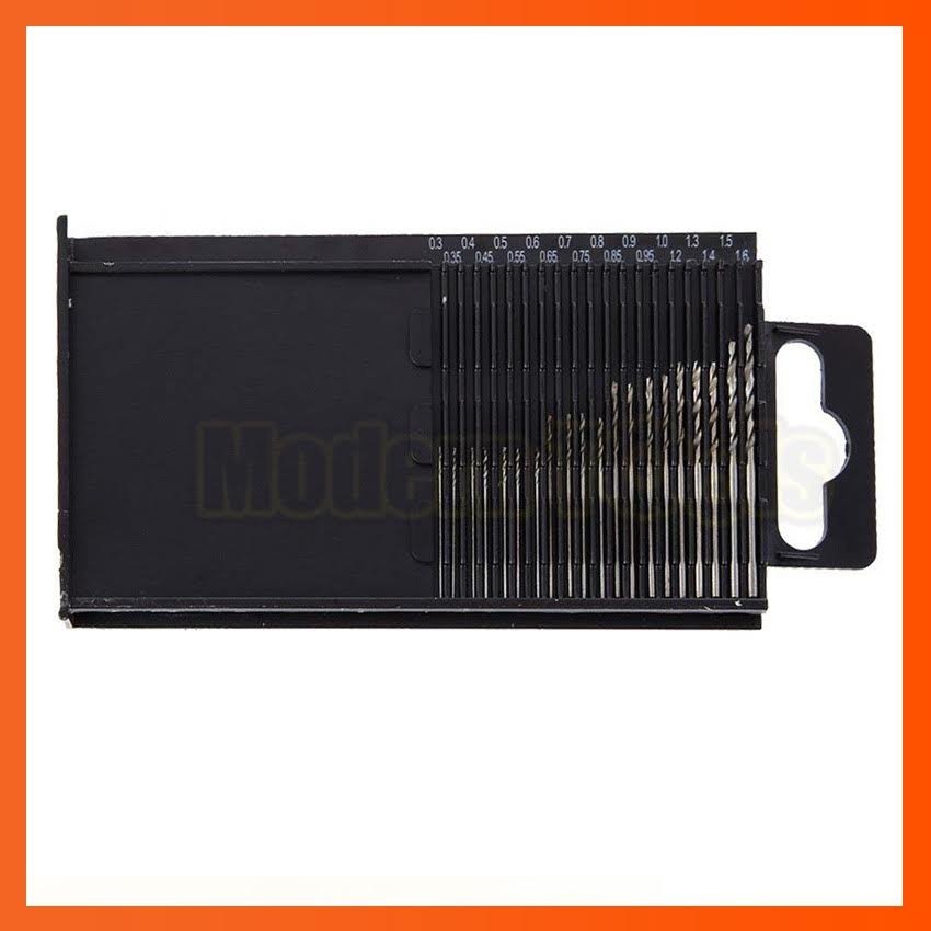 รหัสสินค้า 092 ชุดดอกสว่านจิ๋ว ดอกสว่านขนาดเล็ก HSS 20 ชิ้น ขนาด 0.3-1.6 mm ใช้กับเครื่องแกะสลัก เครื่องเจียร์สายอ่อน สว่านมือเล็ก